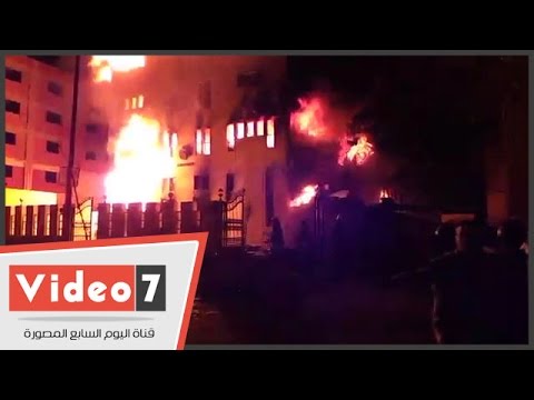 بالفيديو حريق هائل بمصنع كيماويات فى المعادى