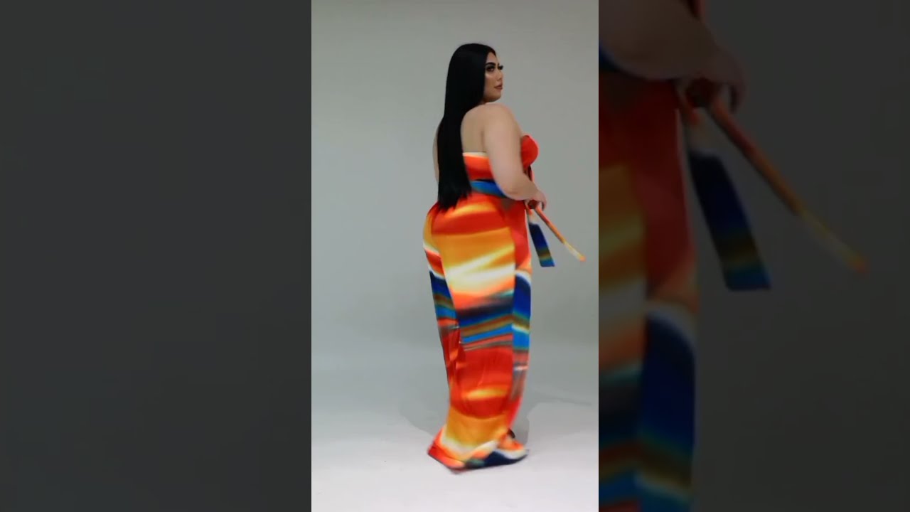 Beautiful plus size women on Fleek Pant set.