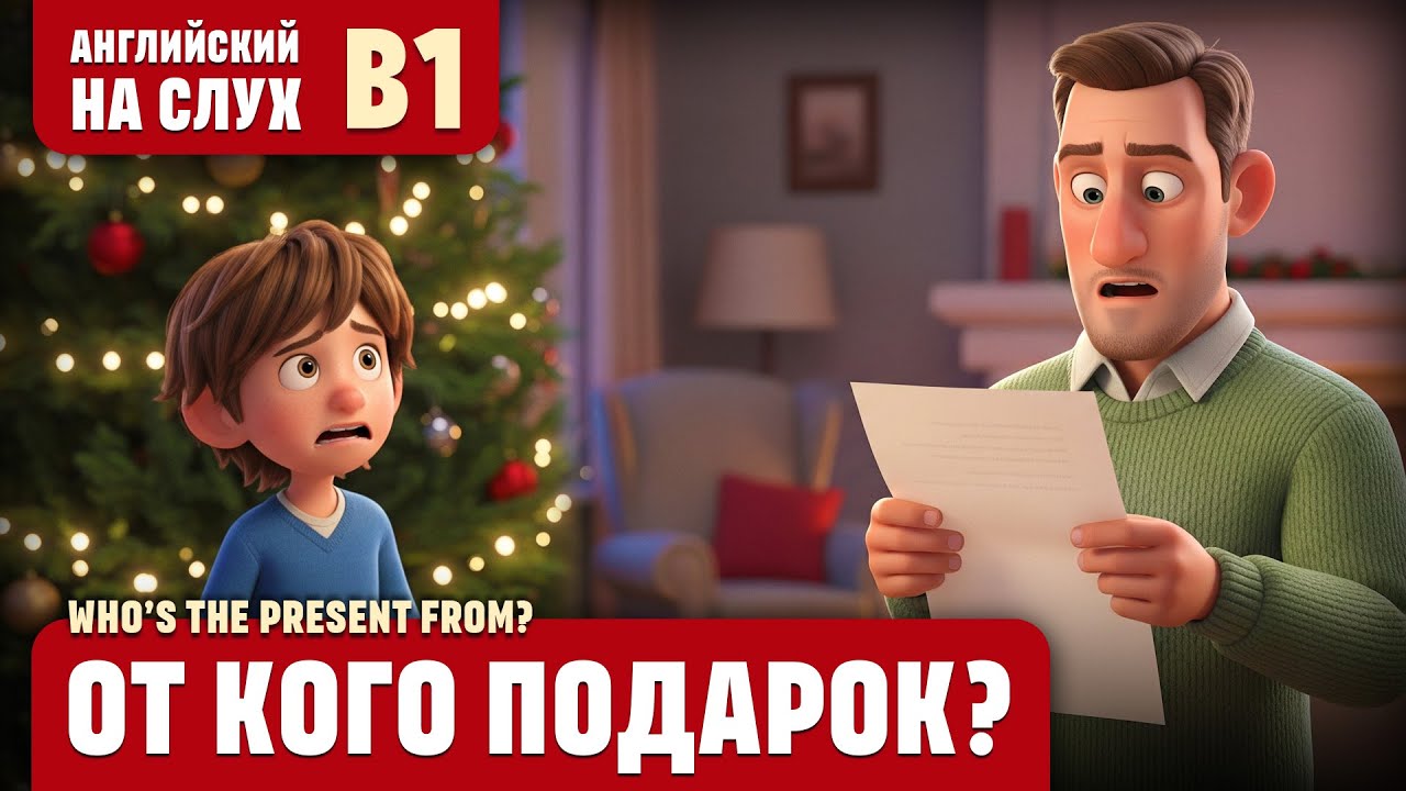 От кого подарок? Весёлый рассказ (уровень B1). Английский на слух.