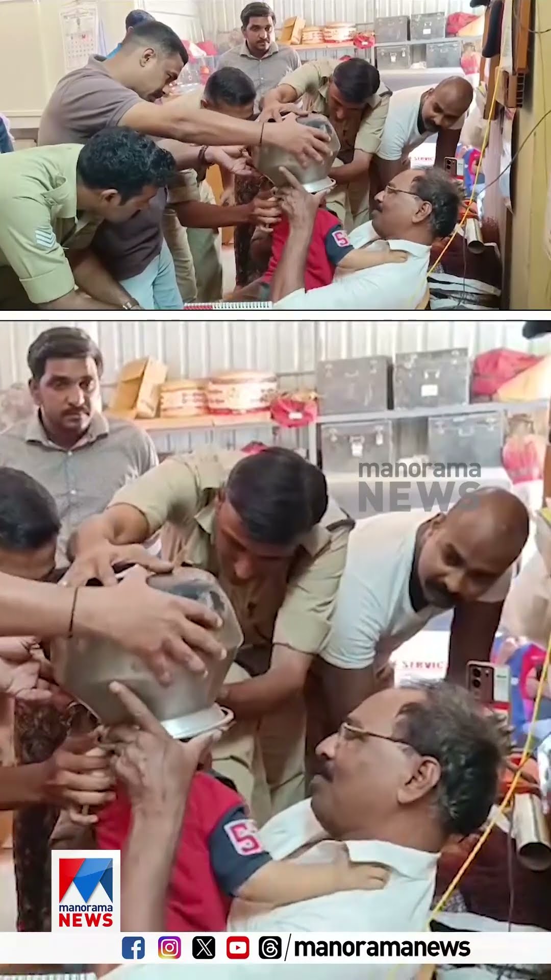 കോഴിക്കോട് വടകരയിൽ രണ്ടുവയസുകാരന്‍റെ തല പാത്രത്തില്‍ കുടുങ്ങി; രക്ഷപ്പെടുത്തി ഫയര്‍ഫോഴ്സ്