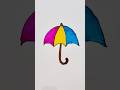Umbrella 🏖️ drawing for kids #umbrella #drawing #youtubeshorts #viral #pipafuntv #painting #art