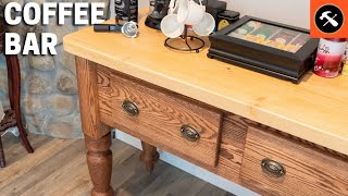 DIY Oak Coffee Bar Station with Storage | Builder's Studio | Osborne Wood