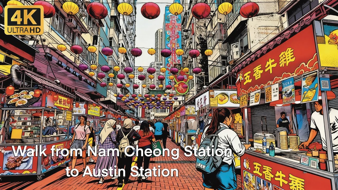 [🇭🇰4K 60fps] 南昌站行到尖沙咀｜布匹街、雷生春、鴻運冰室、果欄、廟街｜深度遊行香港地標！