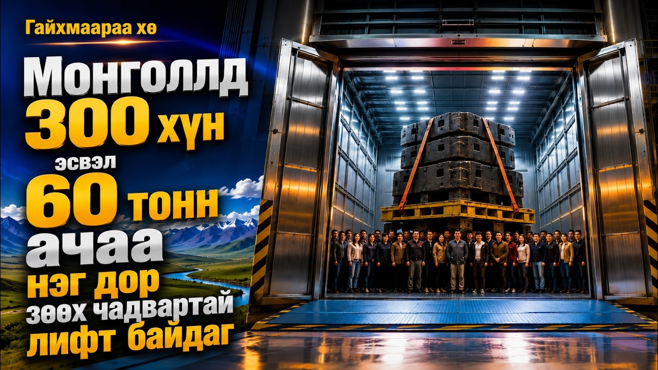 Гайхмаараа хө | 2026-07-09 | Монголд 60 тонн даацтай цахилгаан шат байдаг