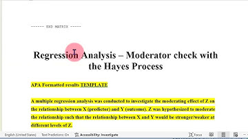 Moderator SPSS Hayes Process Simple Slopes Analysis and APA write-up