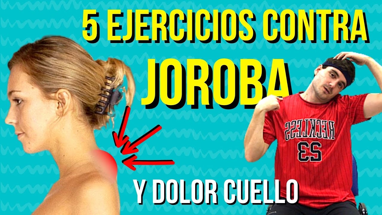 5 EJERCICIOS para ALIVIAR el DOLOR CUELLO y HOMBROS | ELIMINA LA JOROBA