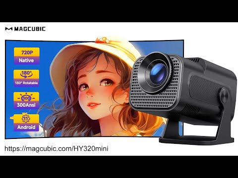 Magcubic Проектор HY320 Mini для Дому Портативний Смарт LED Міні Проектор для Домашнього Кінотеатру для телефону на Android з WiFi, видео 1
