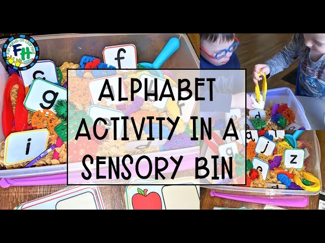 ALPHABET ACTIVITY // LEARN LETTERS & SOUNDS // SENSORY BIN 