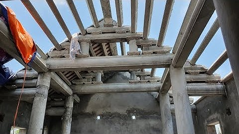 Mẫu Từ Đường Ba Gian Có Hậu Cung Bằng Bê Tông Giả Gỗ Đẹp Miễn Chê Tại Thái Bình