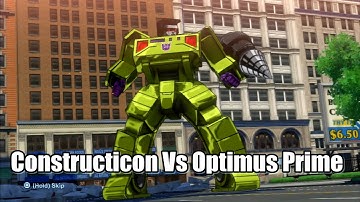 Transformers Devastation Optimus Prime vs Constructicon (Truck ,excavator)
