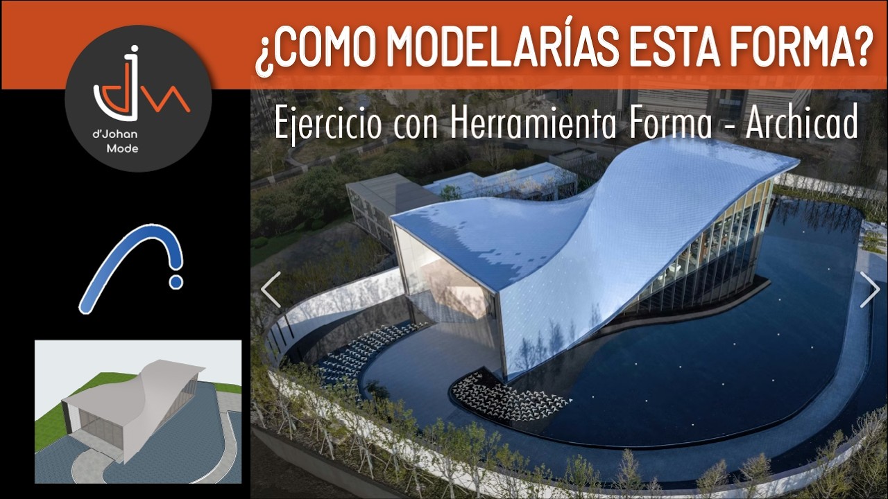 Me RETÉ a Modelar el Edificio Huashan Impression en Archicad (Solo con la Herramienta Forma)