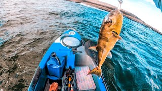 PRIMEIRA VEZ DE CAIAQUE E JÁ PESQUEI PEIXÃO - Pescaria no mar