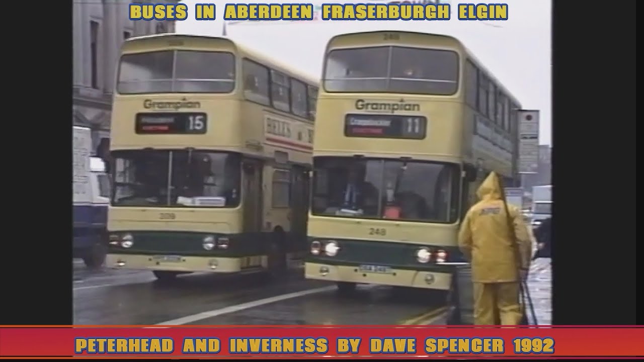 0058 SCOTLAND BUSES ABERDEEN ARBROATH PETERHEAD ELGIN INVERESS 1992 BY DAVE SPENCER PART ONE