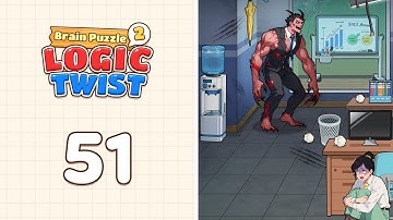Brain Puzzle 2: Logic Twist Level 51 Office Hide
