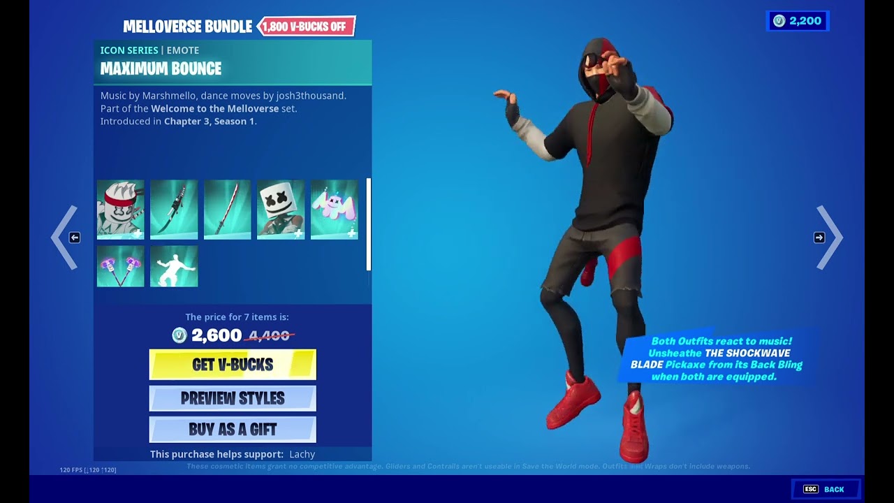 Marshmello gets his second-ever bundle in Fortnite. New Marshinobi skin and Maximum Bounce Emote!