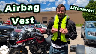 Airbag for Motorcycles - Helite Turtle Review, Inflation Demo, and Reinstallation