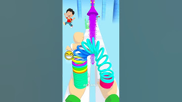 Rainbow Spring Toy Run Level-15 #shorts #viral