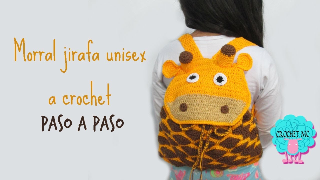 Tutorial morral para niños jirafa - YouTube