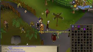 OSRS Takkemeneer doing emote for 99 FIREMAKING SKILLCAPE
