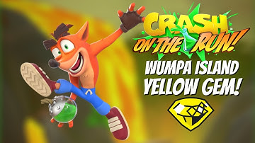Crash Bandicoot: On the Run - Wumpa Island Yellow Gem! (Dino Might Gem Run)