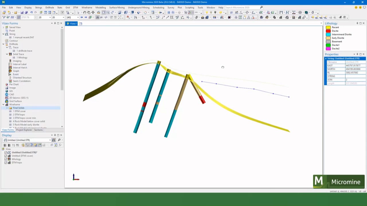 Micromine 2020 New Features - Refining Contact Lithology Modelling ...