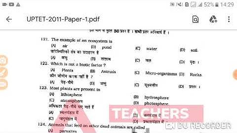 Uptet previous year question paper solution evs 2011-2019