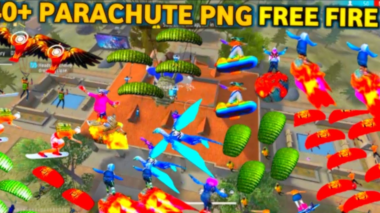 FREE FIRE 40+ PARACHUTE PNG 🔥 | Sabse Rare & New Landing Effects 