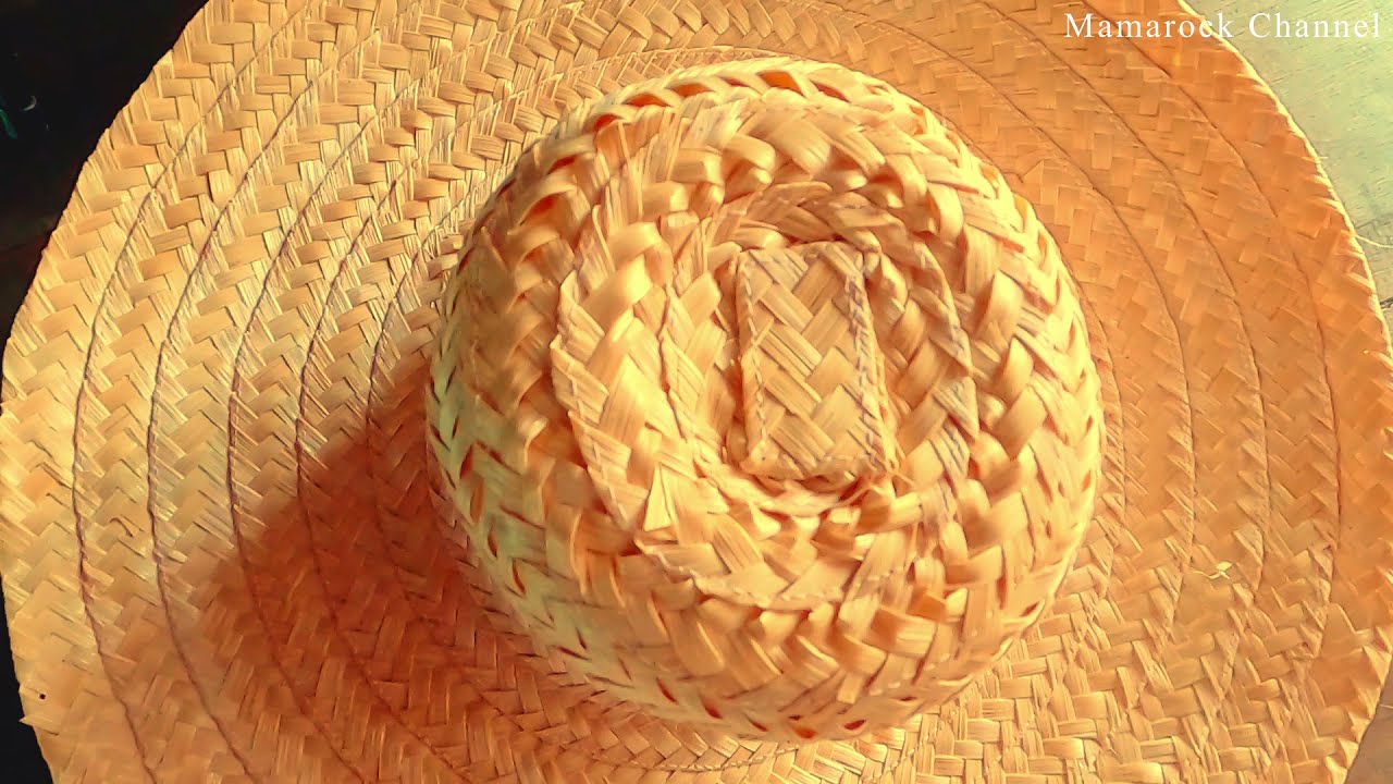 หมวกไม้ไผ่สานกับจักรเย็บผ้าวัยเก๋า #หมวก สานหมวกไม้ไผ่