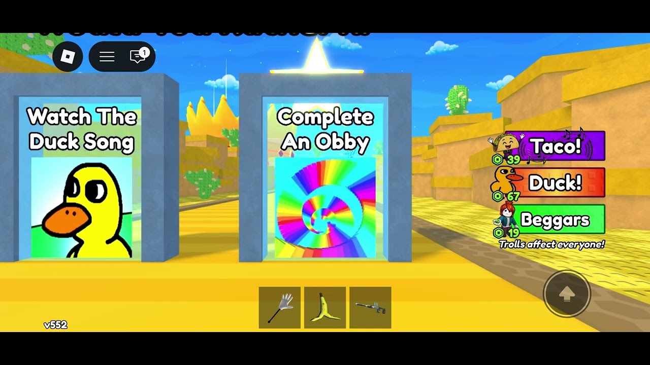 Would you rather but it happens on Roblox