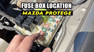 1998-2003 Mazda Protege : Fuse Box Location 1998-2003 Mazda Protege : Fuse Box Location