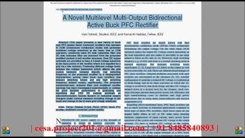 A Novel Multilevel Multi Output Bidirectional Active Buck PFC Rectifier