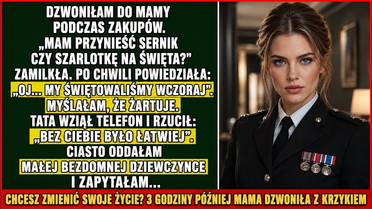 „Kochanie, my wczoraj już świętowaliśmy” – usłyszałam w słuchawce głos mamy, a ja stałam w kuchni z kartką zakupów, za oknem padał grudniowy śnieg. To zdanie, wypowiedziane spokojnym, zmęczonym...
