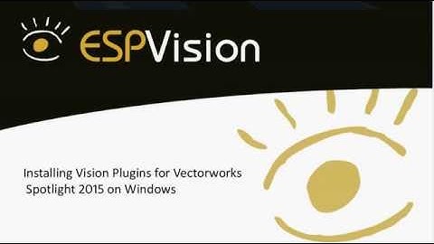 Install Vision plugins for Vectorworks 2015 PC