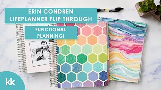Erin Condren LifePlanner Functional Planning Flip Through Daily Duo Horizontal Family Organizer Book