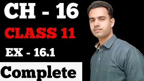 PROBABILITY CLASS 11 MATHS || CHAPTER 16 EXERCISE 16.1 NCERT ||