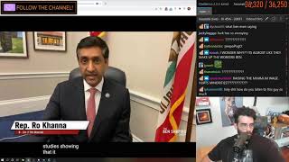 Hasanabi watches Ro Khanna debate Ben Shapiro on 15 dollar minimum wage debate