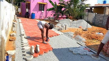 WoW Amazing cosmic design!-how to install cosmic design paver block in House parking flooring