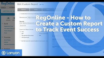 How to Create Custom Report to Track Event Success with RegOnline