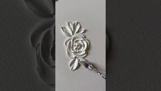 Texture painting : Create roses leaves 🍃 #shorts