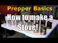 Prepper Basics: How to make a Stove! Design #3