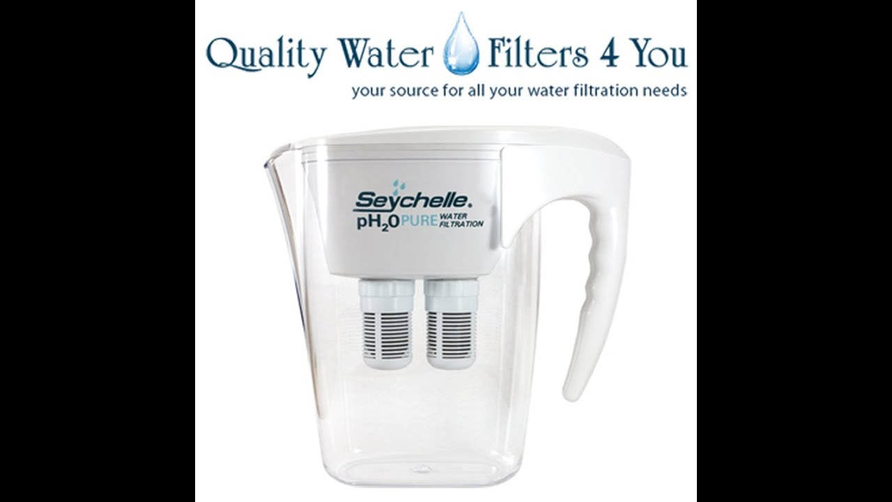 Seychelle Alkaline PH2O Pure Water Filter Pitcher YouTube