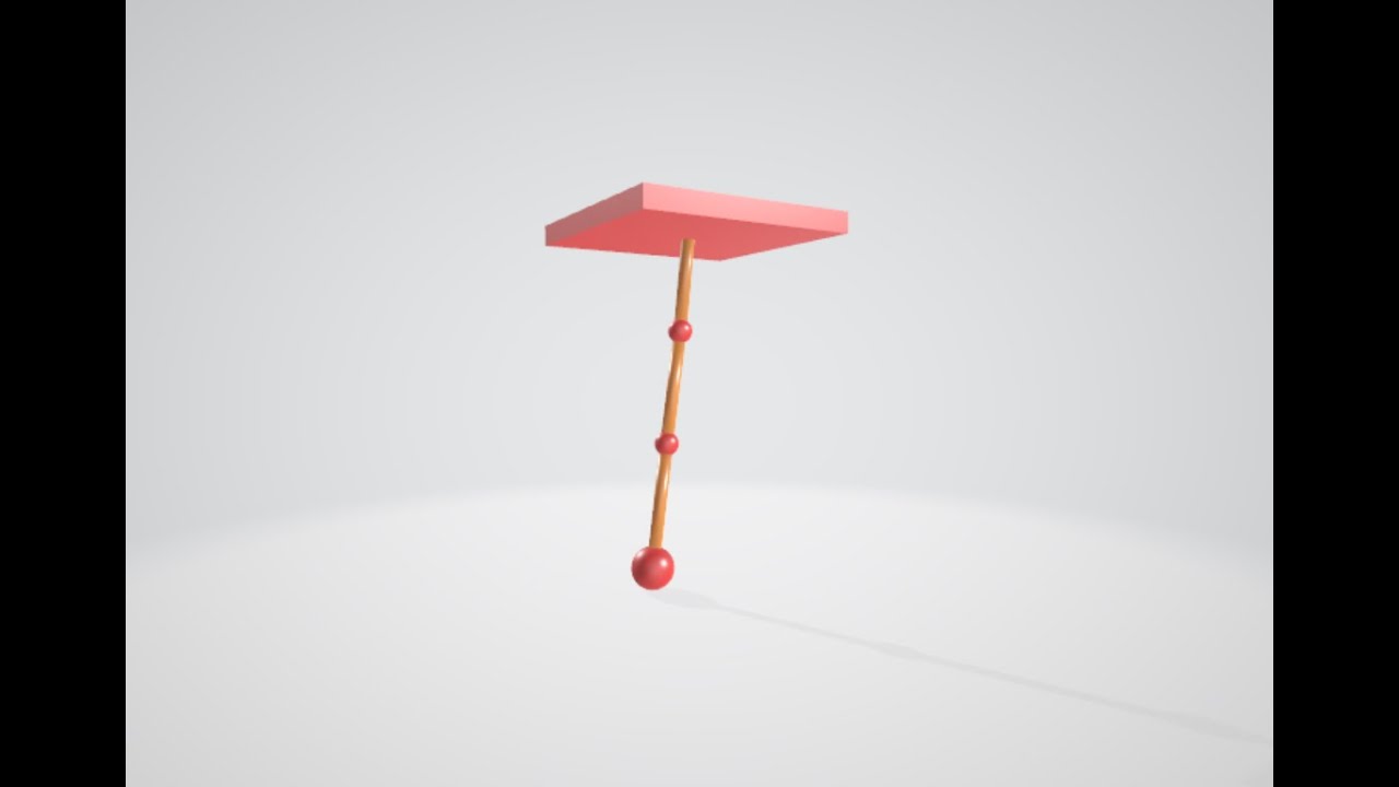 how to make simple 3d animated pendulum with the physics - YouTube