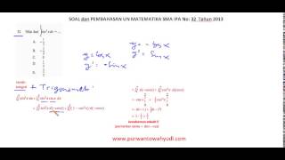 Soal dan pembahasan un matematika sma ipa tahun 2013 no 32