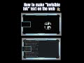 How to make "Invisible Ink" text on the web 🕵️‍♂️ #webdesign #uidesign #texteffect #frontend #jscode