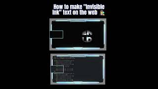How to make "Invisible Ink" text on the web 🕵️♂️ #webdesign #uidesign #texteffect #frontend #jscode