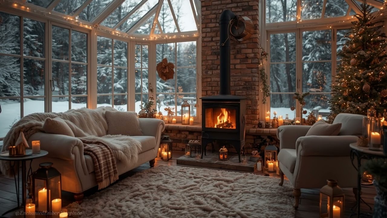 Fireplace 4K 🔥 Burning Fireplace & Crackling Fire Sounds (NO Music)