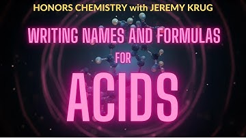 How to Write Names and Formulas for Acids | Inorganic Acid Nomenclature