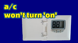 won t turn on thermostat blinking or not working