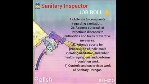 👮‍♂️SANITARY INSPECTOR JOB ROLL 👌