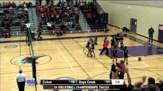 Culver Comes Back To Capture The 2012 Osaa 2A Girls Volleyball Championship